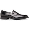 Hand Burnished Calfskin Penny Loafer Black