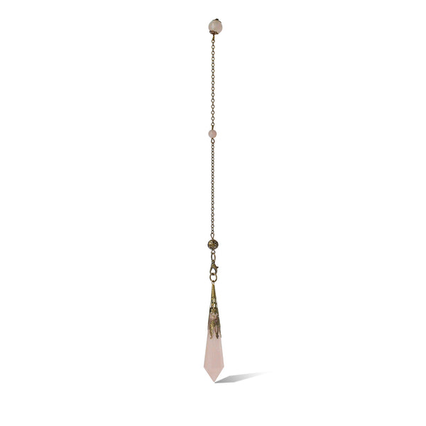 Rose Quartz Crystal Divination Pendulum