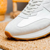 WHITE ROXI Suede & Calfskin Sneaker, White