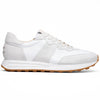 WHITE ROXI Suede & Calfskin Sneaker, White