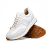 WHITE ROXI Suede & Calfskin Sneaker, White