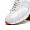 WHITE ROXI Suede & Calfskin Sneaker, White