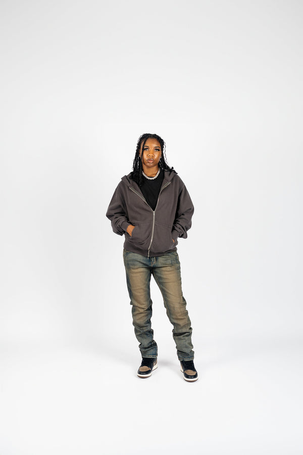 Shaka Wear Garment Dye Zip Up Fleece
