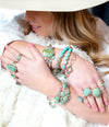 Sharp Blue Turquoise and Sterling Silver Cuff Bracelet