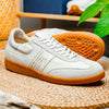 Signature Leather Sneakers, White