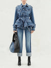 Cocoa Yacht Club Ruffle Denim Jacket