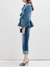 Cocoa Yacht Club Ruffle Denim Jacket