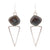 Sonoran Sunset and Sterling Silver Triangle Earrings