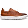 Italian Pebble Grain Calfskin Sneakers Cognac