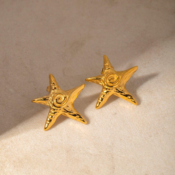 Stainless Steel Star Shape Earrings - Cocoa Yacht Club