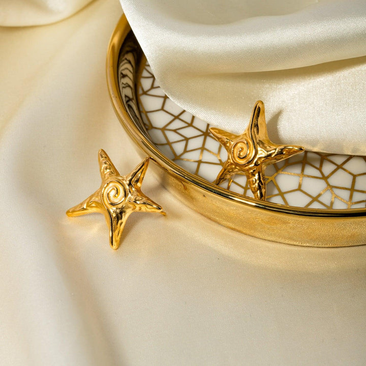 Stainless Steel Star Shape Earrings - Cocoa Yacht Club