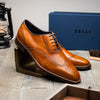 STEPHANO Wingtip Oxford Camel