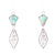 Sterling Silver and Turquoise Shield Drop Earrings