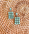 Kingman Turquoise Grid Earrings