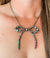 Navajo Pearl and Turquoise Bow Necklace