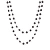 Two Row Onyx and Sterling Silver Necklace