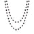 Two Row Onyx and Sterling Silver Necklace
