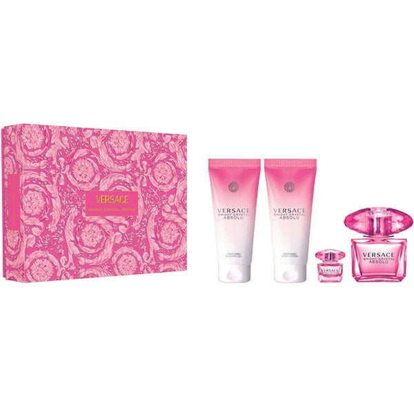 Bright Crystal Absolu By Versace For Women 4Pcs Set EDP Spray
