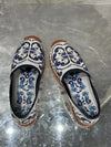 Cocoa Yacht Club Retro Style Blue Flower Canvas Shoes