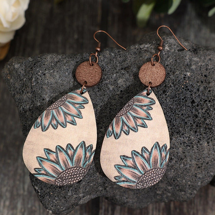 Wooden Iron Hook Dangle Earrings - Cocoa Yacht Club