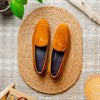 Italian Suede Goatskin Loafer, Cognac