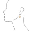 Yellow Agate Faceted Oval Earring