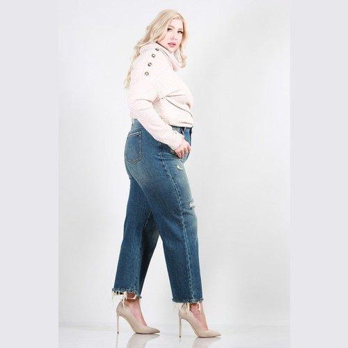Distressed Dad Jeans - Cocoa Yacht Club