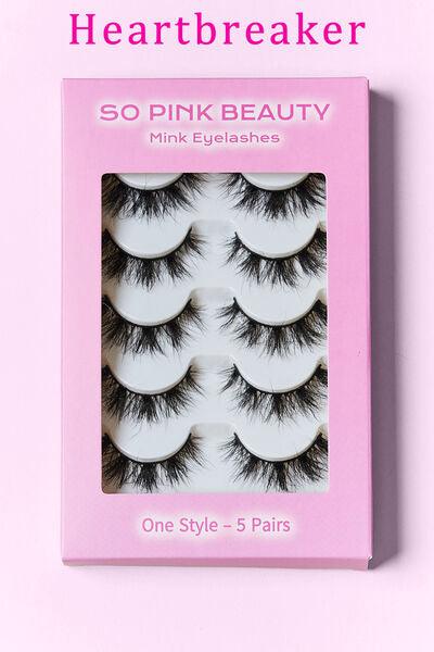 SO PINK BEAUTY Mink Eyelashes 5 Pairs - Cocoa Yacht Club