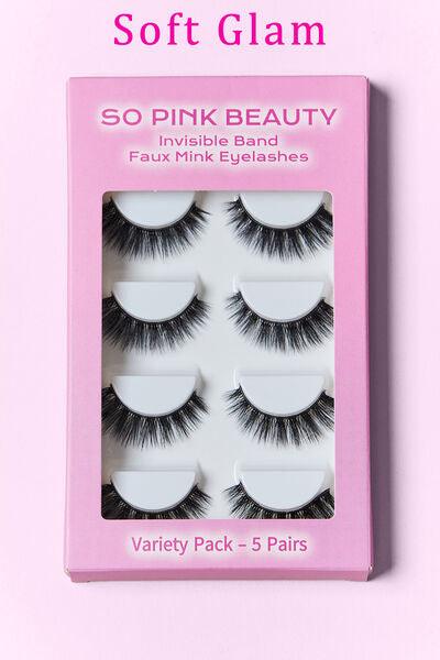 SO PINK BEAUTY Mink Eyelashes 5 Pairs - Cocoa Yacht Club