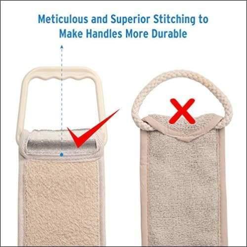 Exfoliating Cotton Loofah 2PC Body Scrubber Set Cocoa Yacht Club