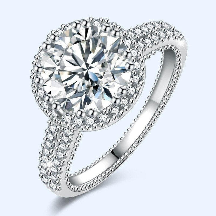 Real Solid 14K White Gold Jewerly Ring for Women Fine Anillos De Round Diamond Wedding Bizuteria with 925 Jewelry Rings Cocoa Yacht Club