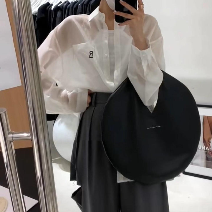 Simple Round Chic Handbag Cocoa Yacht Club