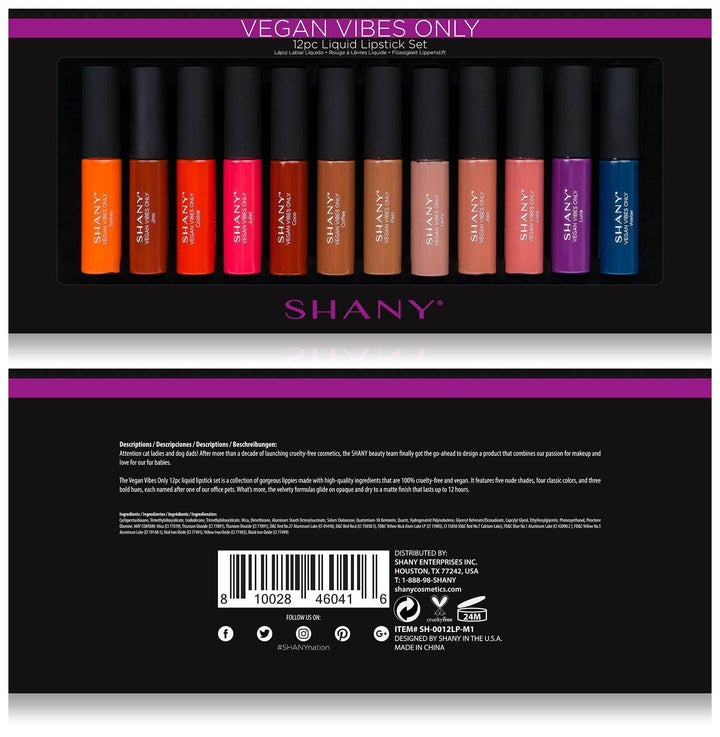 Vegan Vibes Only Matte Liquid Lipstick Set - 12pc Cocoa Yacht Club