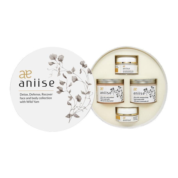 Wild Yam Body Collection Set - Includes Face Cream, Body Cream, Hand Cream and Eye Cream Cocoa Yacht Club