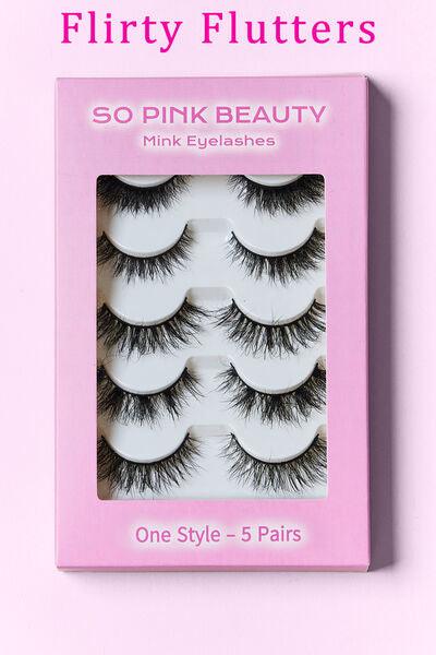 SO PINK BEAUTY Mink Eyelashes 5 Pairs - Cocoa Yacht Club
