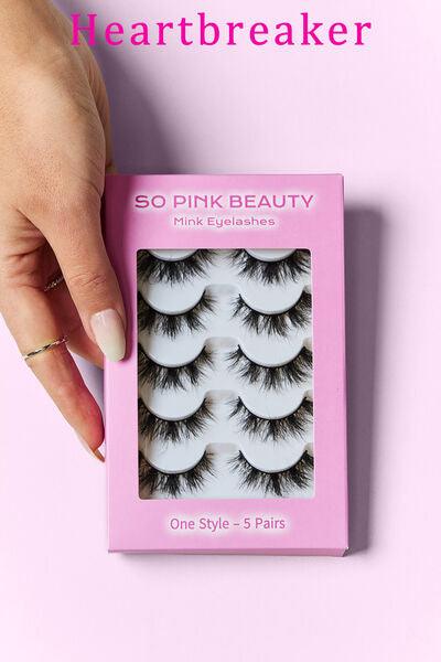 SO PINK BEAUTY Mink Eyelashes 5 Pairs - Cocoa Yacht Club