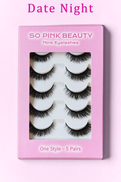 SO PINK BEAUTY Mink Eyelashes 5 Pairs - Cocoa Yacht Club