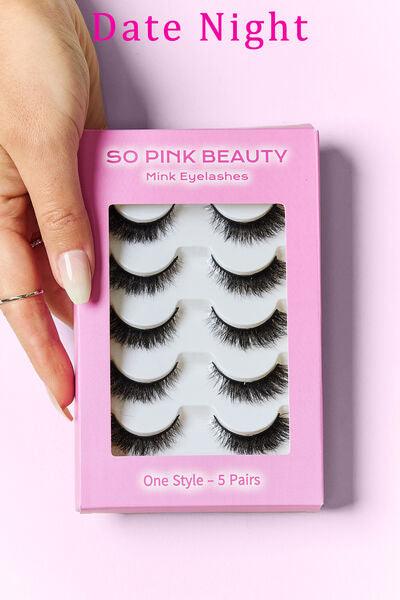 SO PINK BEAUTY Mink Eyelashes 5 Pairs - Cocoa Yacht Club