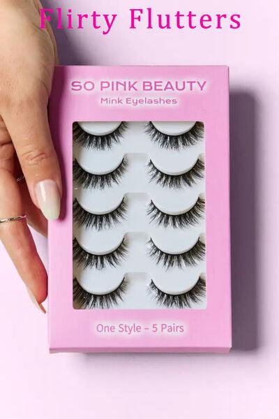 SO PINK BEAUTY Mink Eyelashes 5 Pairs - Cocoa Yacht Club